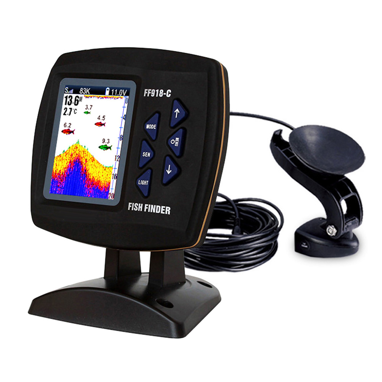 Localizador de peixes com fio  - Fishing Boat Depth Finder avaliação e preço