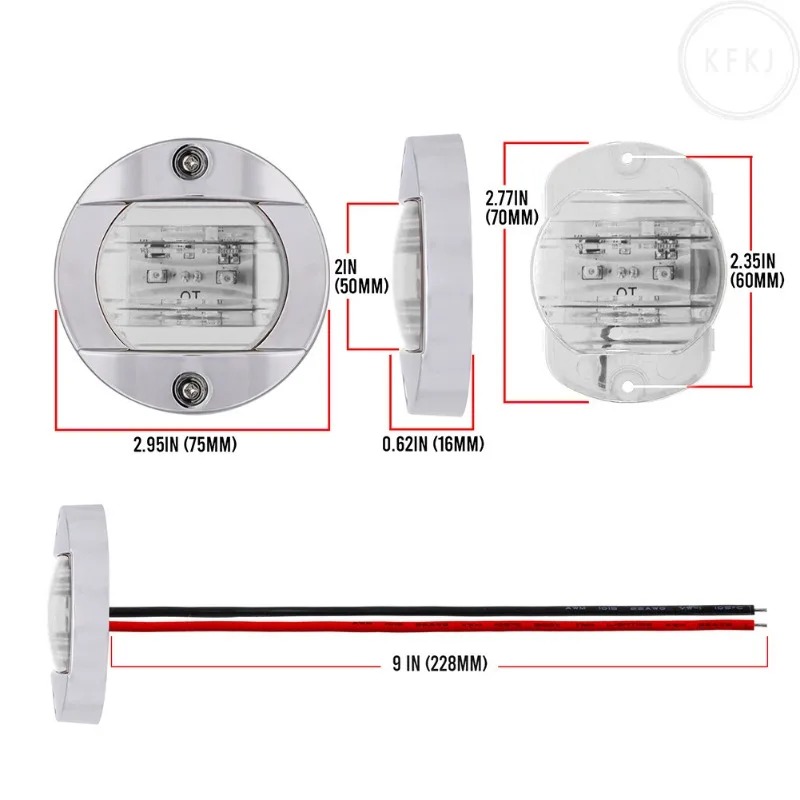 Para iate navio de pesca 12v/2 - Fishing Boat Navigation Light avaliação e preço